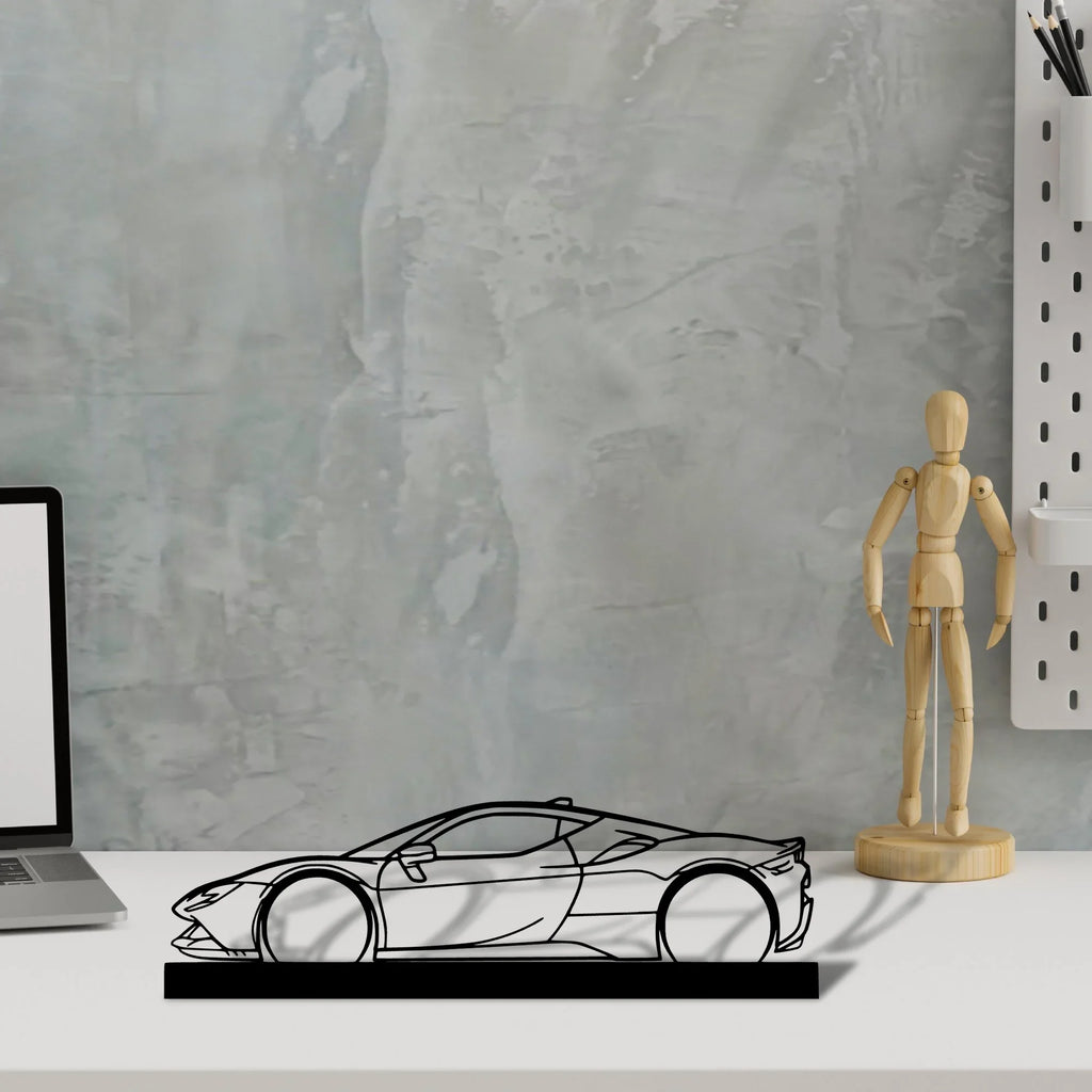 sf90-stradale Silhouette Metal Art Stand - Tinvibe