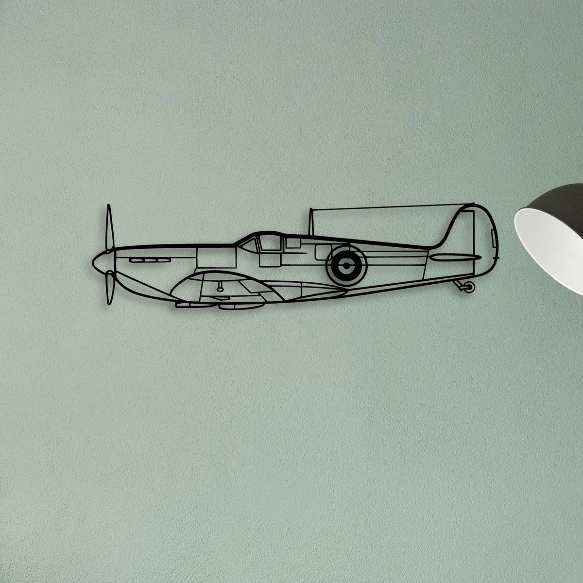 Spitfire Classic Aircraft Silhouette Metal Wall Art - Tinvibe