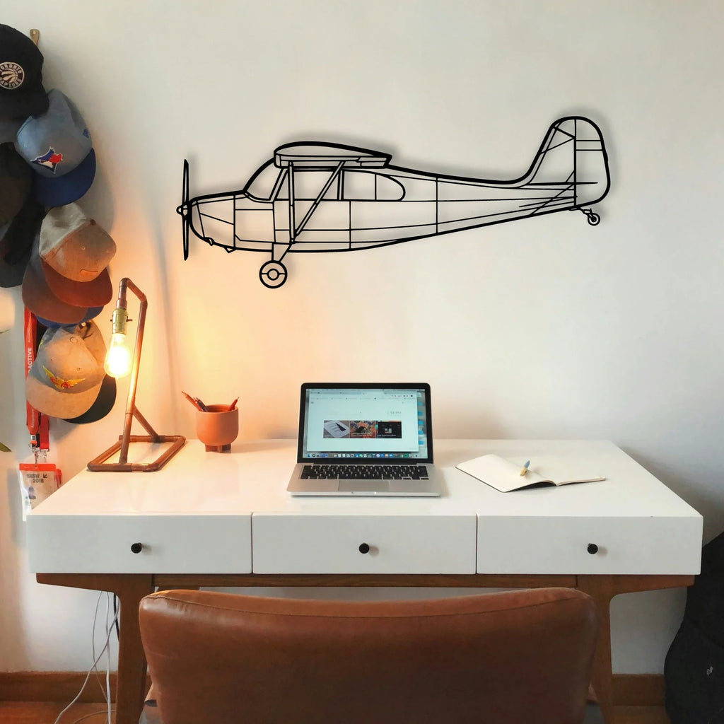 T 28 Trojan 2 Classic Aircraft Silhouette Metal Wall Art - Tinvibe