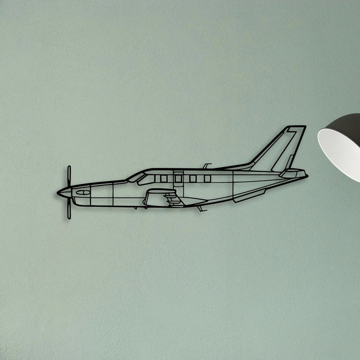 Tbm 700B 2 Classic Aircraft Silhouette Metal Wall Art - Tinvibe