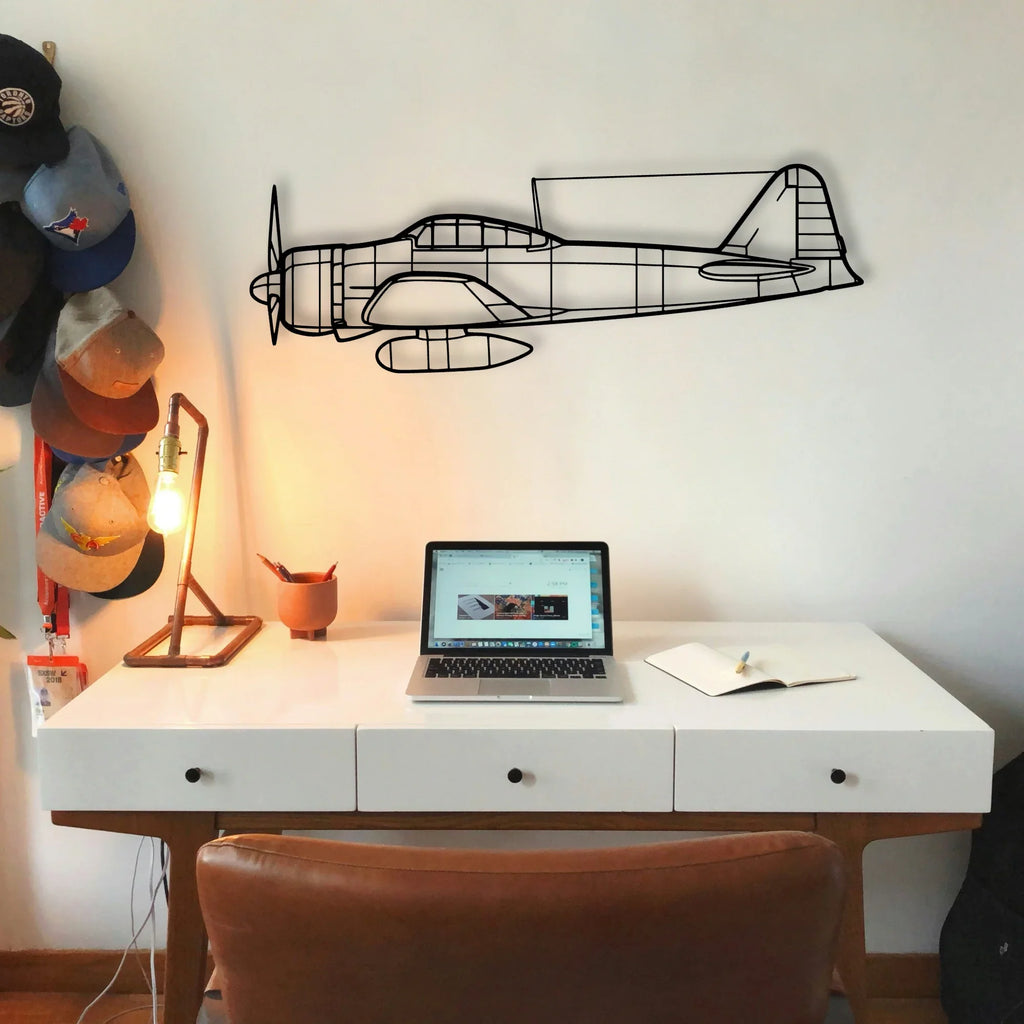 Tbm 700B Classic Aircraft Silhouette Metal Wall Art - Tinvibe