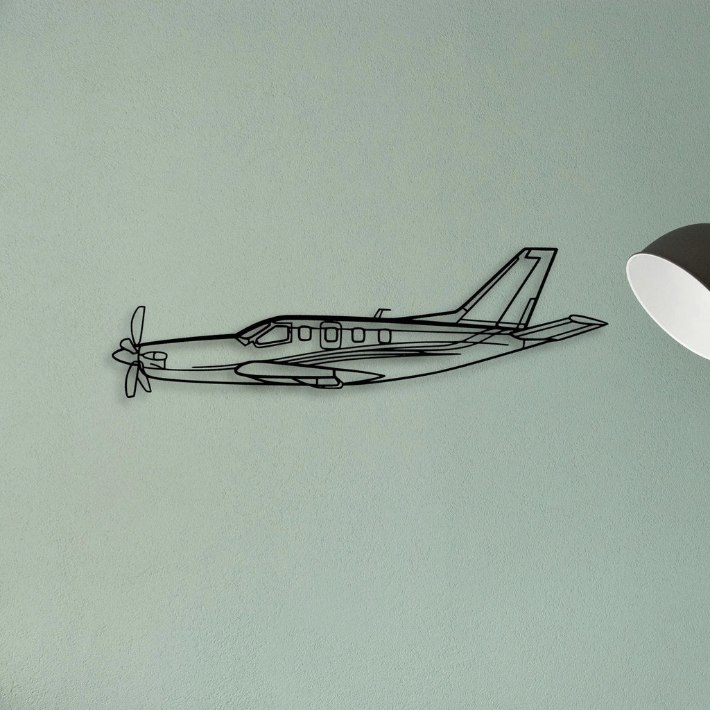 Tbm Classic Aircraft Silhouette Metal Wall Art - Tinvibe