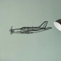 Tbm Classic Aircraft Silhouette Metal Wall Art - Tinvibe