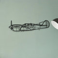 Tp 40N Warhawk 2 Classic Aircraft Silhouette Metal Wall Art - Tinvibe