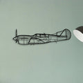 Tp 40N Warhawk Classic Aircraft Silhouette Metal Wall Art - Tinvibe