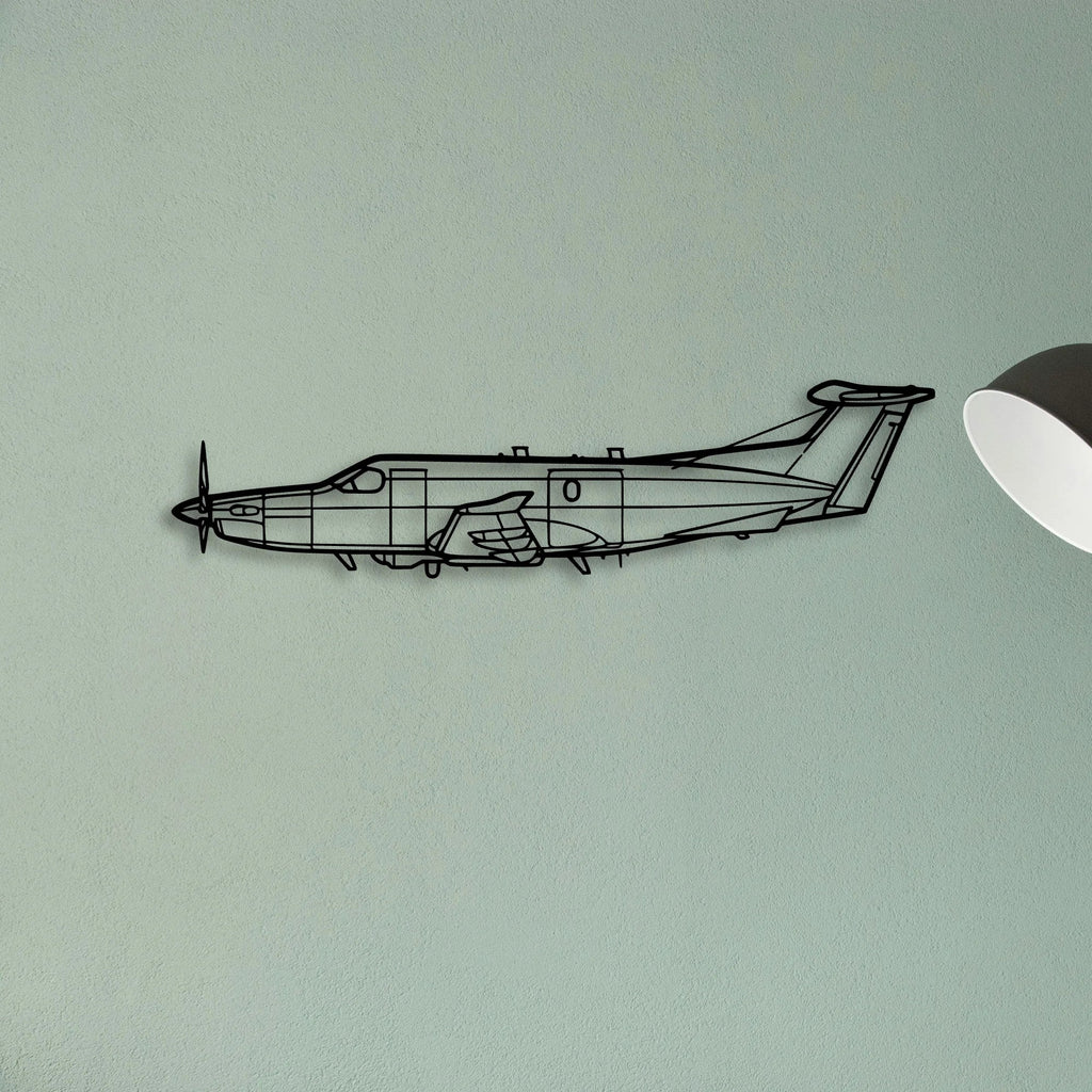 U 28A Draco Classic Aircraft Silhouette Metal Wall Art - Tinvibe