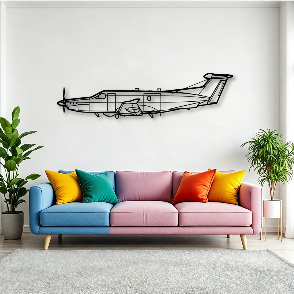 U 28A Draco Classic Aircraft Silhouette Metal Wall Art - Tinvibe