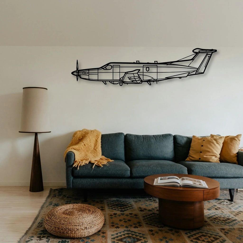 U 28A Draco Classic Aircraft Silhouette Metal Wall Art - Tinvibe