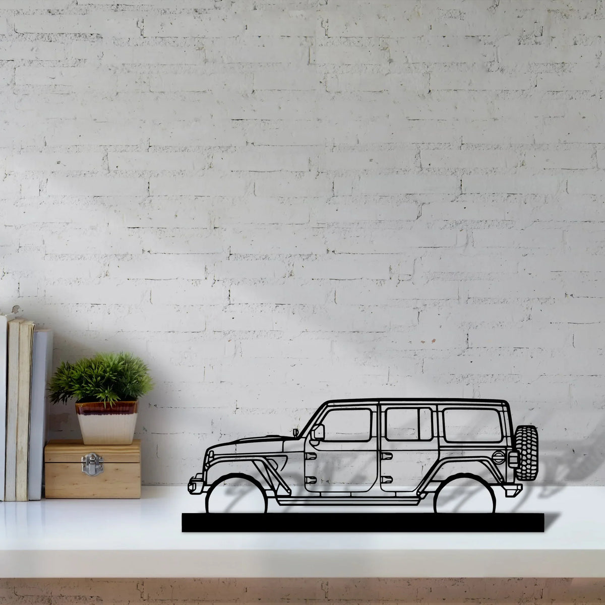 wrangler-2019-2 Silhouette Metal Art Stand - Tinvibe