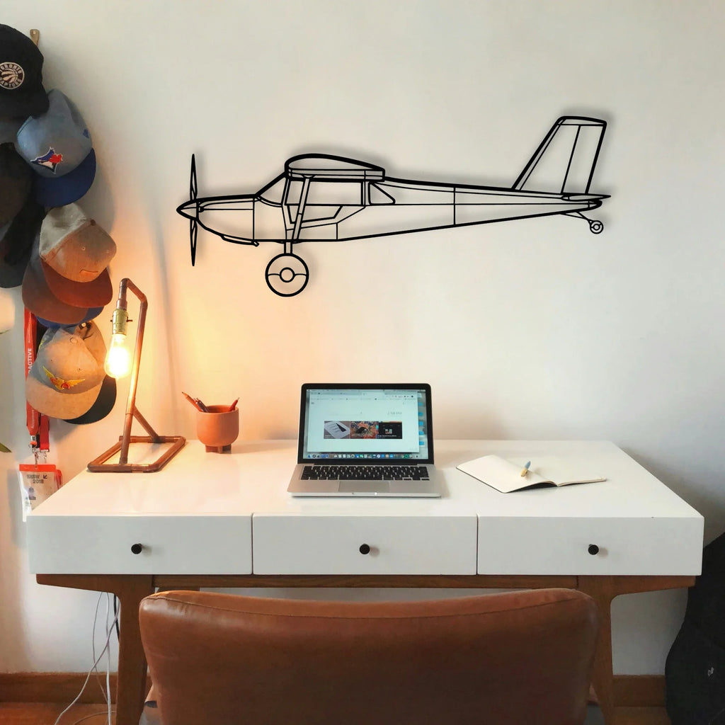 Yak 18T Classic Aircraft Silhouette Metal Wall Art - Tinvibe