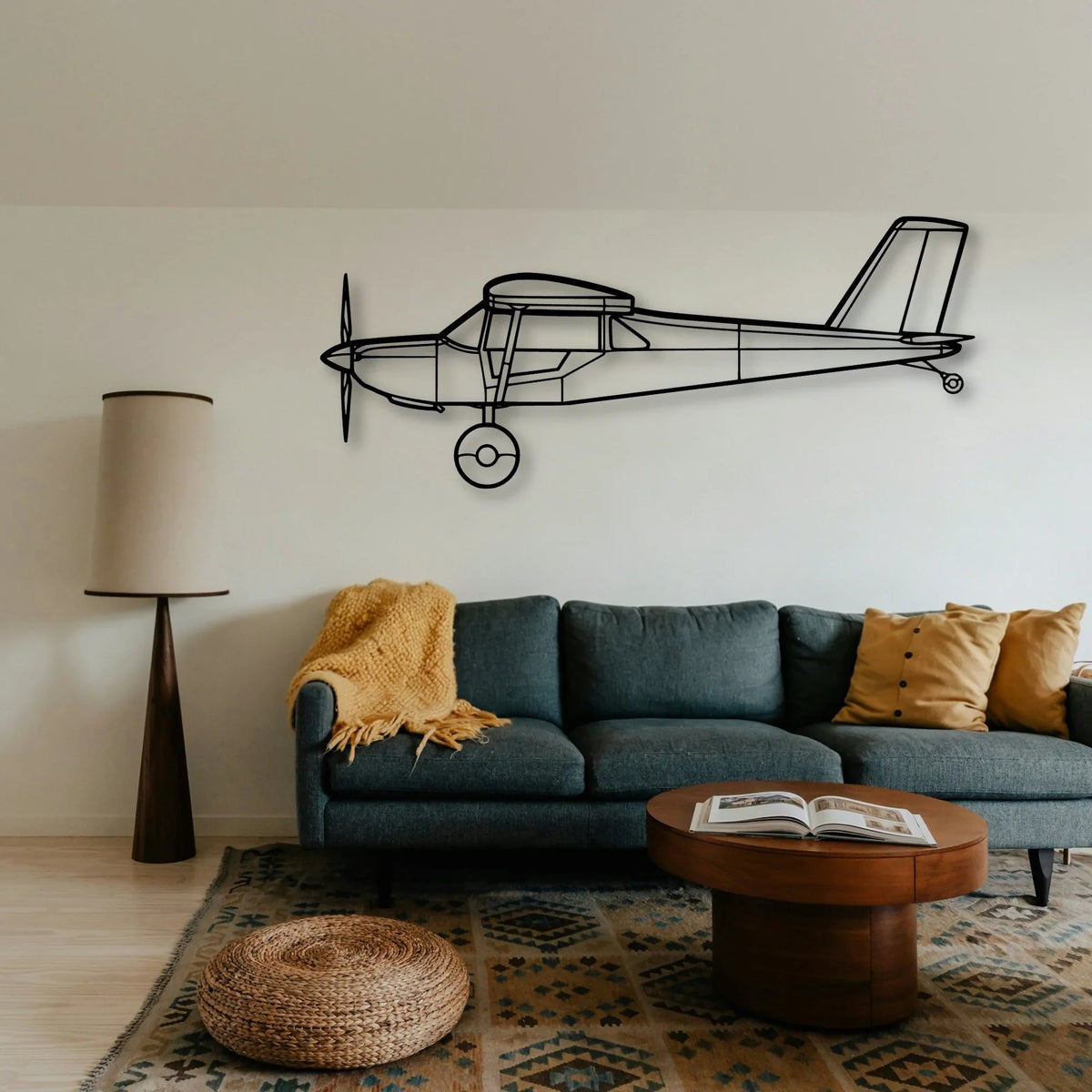 Yak 18T Classic Aircraft Silhouette Metal Wall Art - Tinvibe