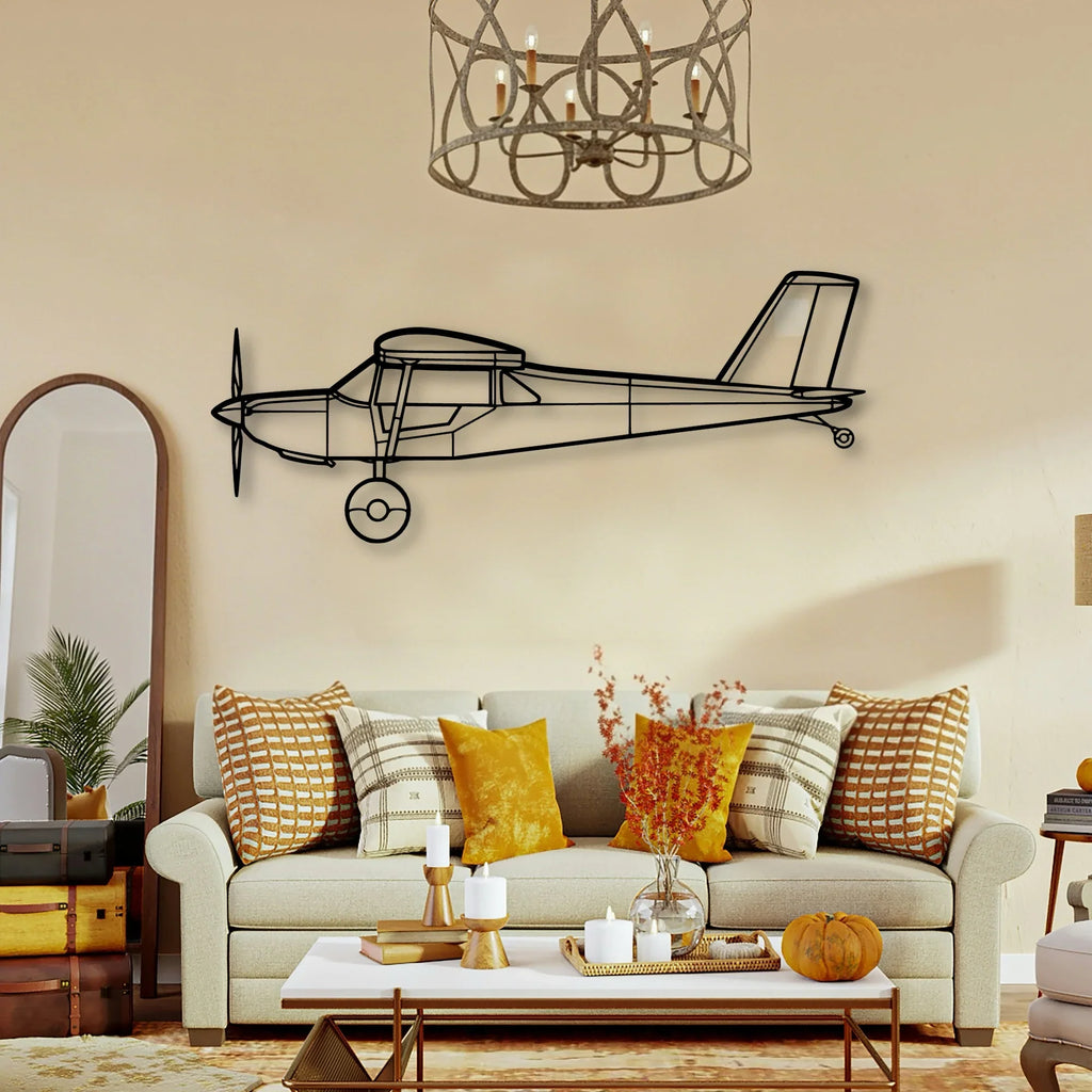 Yak 18T Classic Aircraft Silhouette Metal Wall Art - Tinvibe