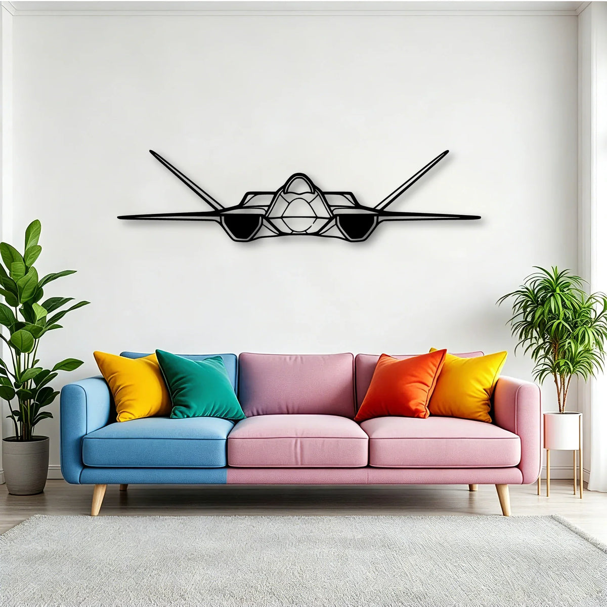 Yf 23 Classic Aircraft Silhouette Metal Wall Art - Tinvibe